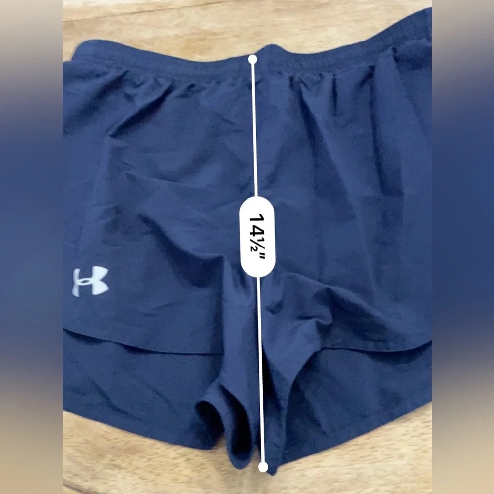 Under Armour Women’s Sz L Navy Kick Split Athletic‎ Shorts